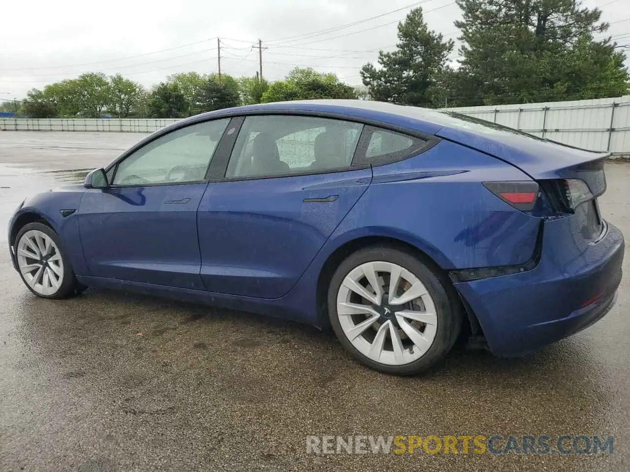 2 fotografías del automóvil dañado 5YJ3E1EA1NF371585 TESLA MODEL 3 2022