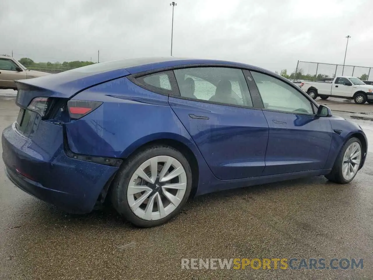 3 fotografías del automóvil dañado 5YJ3E1EA1NF371585 TESLA MODEL 3 2022