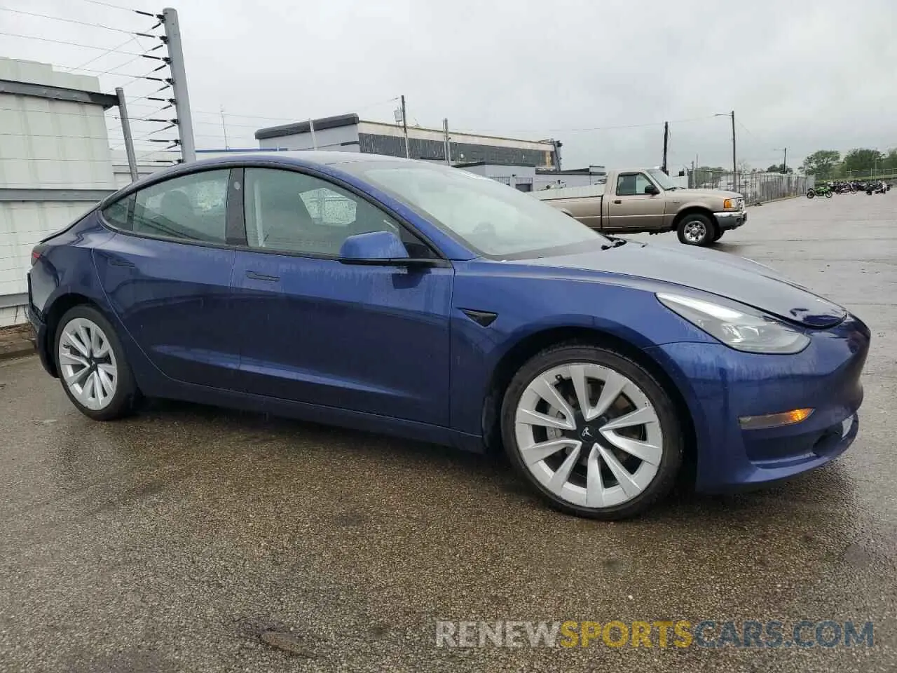 4 fotografías del automóvil dañado 5YJ3E1EA1NF371585 TESLA MODEL 3 2022