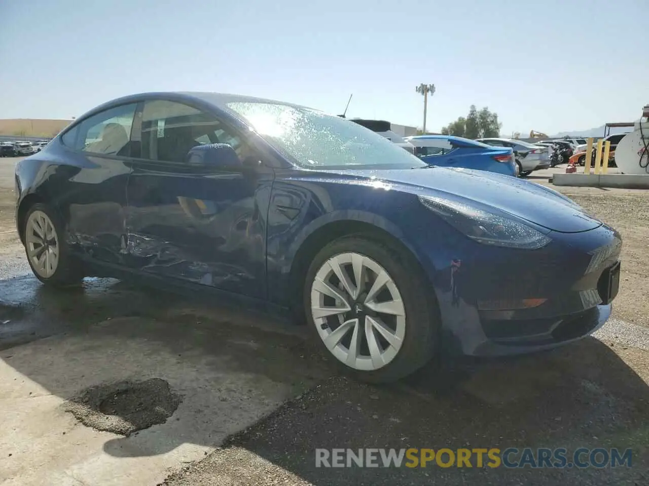 4 fotografías del automóvil dañado 5YJ3E1EA1NF372641 TESLA MODEL 3 2022