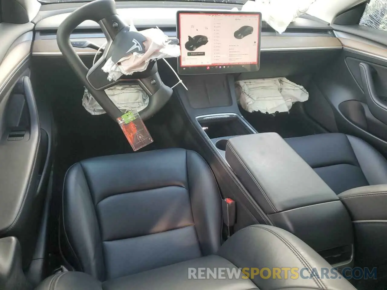 8 fotografías del automóvil dañado 5YJ3E1EA2NF124334 TESLA MODEL 3 2022
