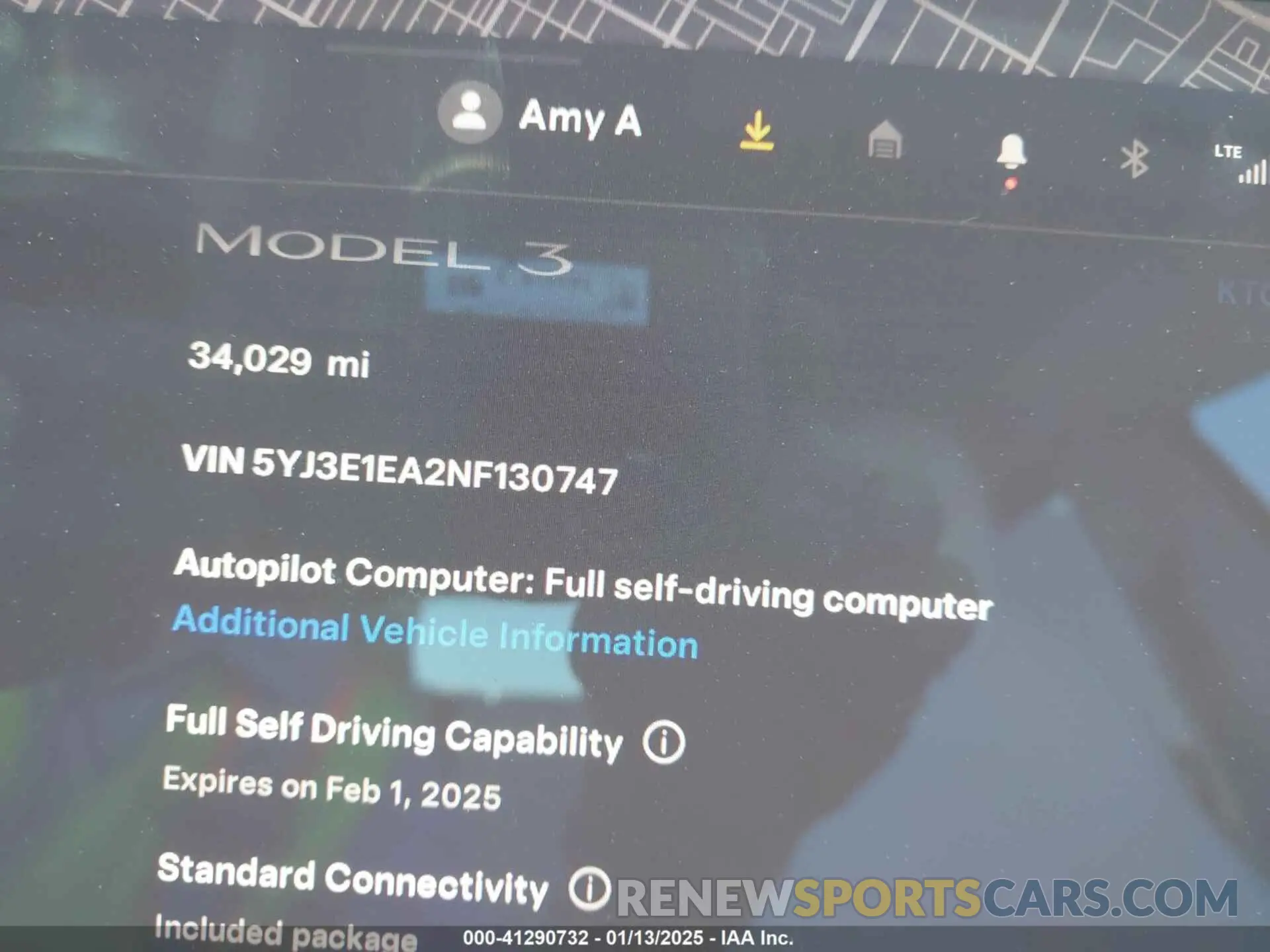 15 fotografías del automóvil dañado 5YJ3E1EA2NF130747 TESLA MODEL 3 2022