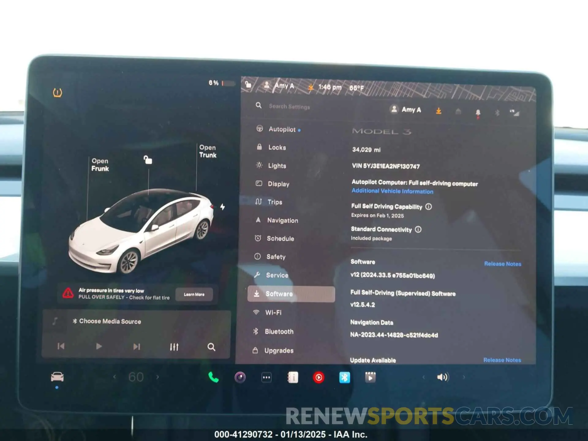 7 fotografías del automóvil dañado 5YJ3E1EA2NF130747 TESLA MODEL 3 2022