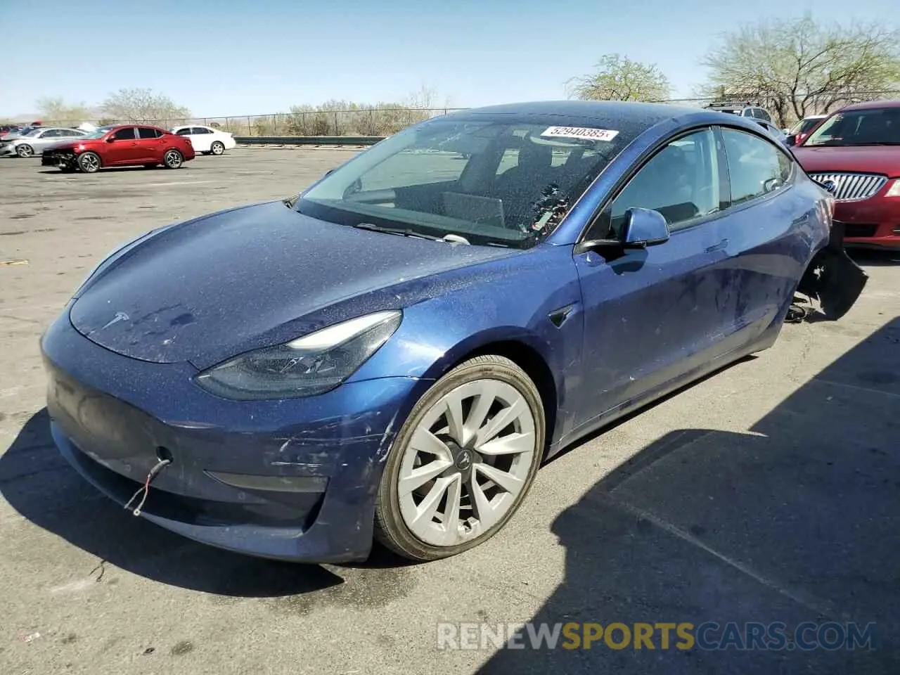 1 fotografías del automóvil dañado 5YJ3E1EA2NF144549 TESLA MODEL 3 2022
