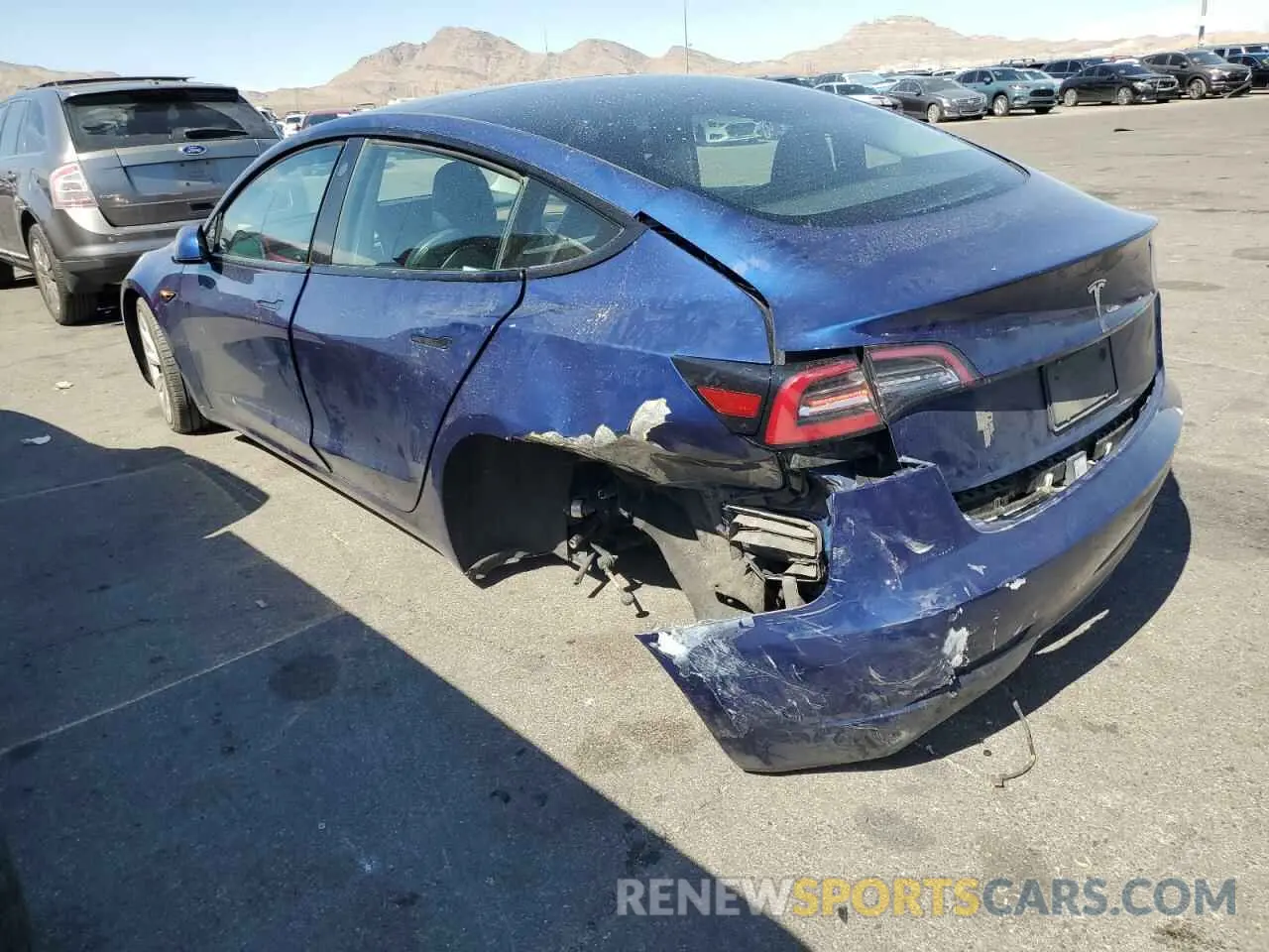2 fotografías del automóvil dañado 5YJ3E1EA2NF144549 TESLA MODEL 3 2022