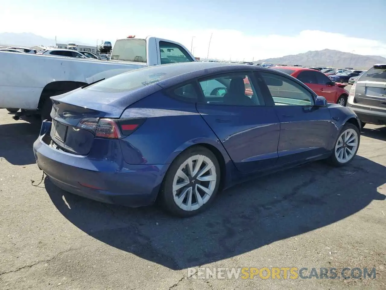 3 fotografías del automóvil dañado 5YJ3E1EA2NF144549 TESLA MODEL 3 2022