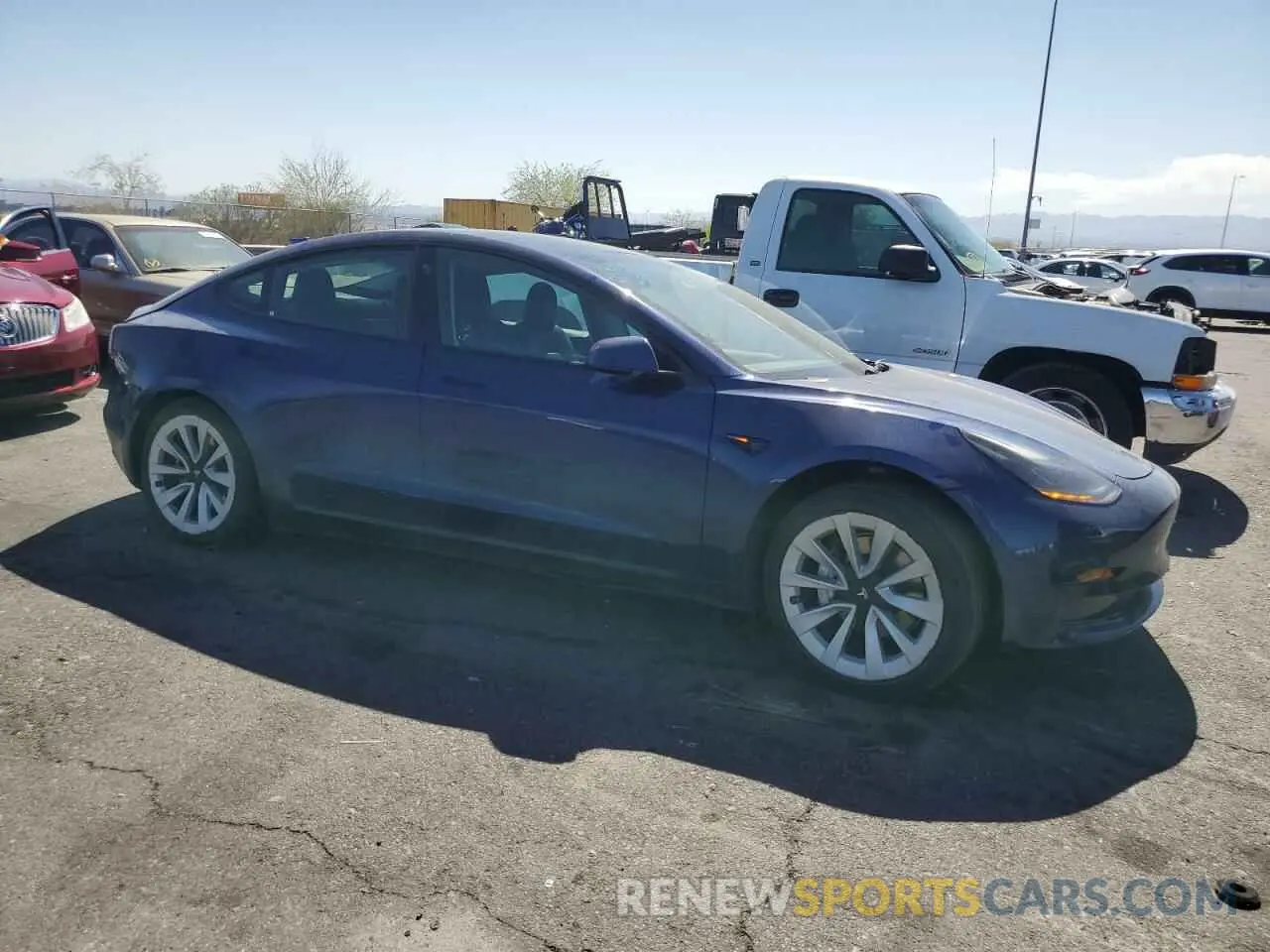 4 fotografías del automóvil dañado 5YJ3E1EA2NF144549 TESLA MODEL 3 2022