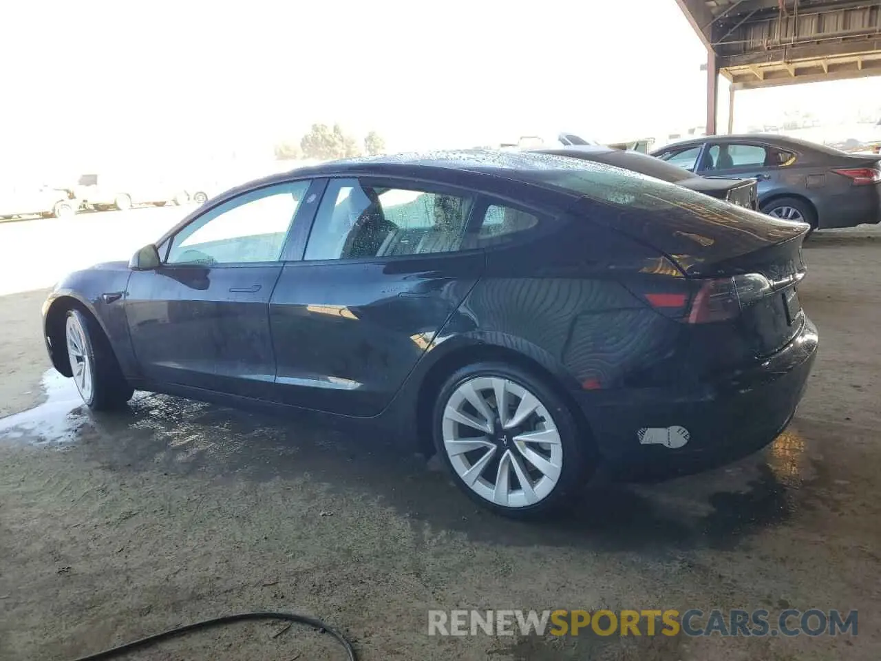 2 fotografías del automóvil dañado 5YJ3E1EA2NF190124 TESLA MODEL 3 2022