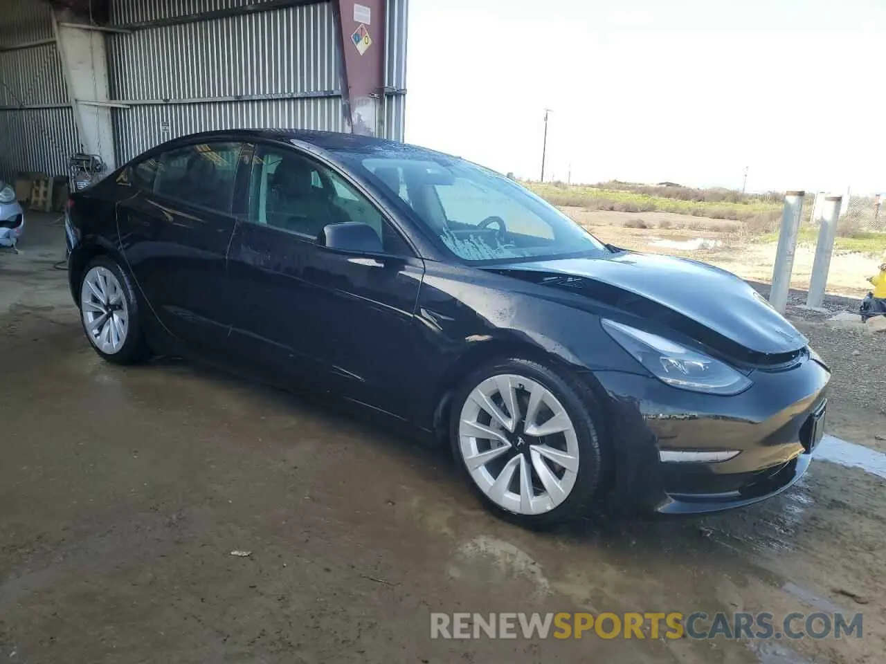 4 fotografías del automóvil dañado 5YJ3E1EA2NF190723 TESLA MODEL 3 2022