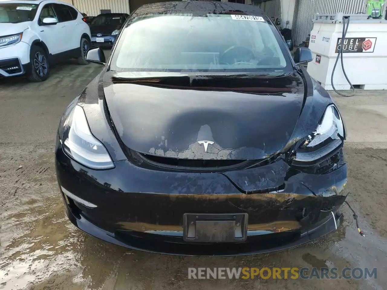 5 fotografías del automóvil dañado 5YJ3E1EA2NF190723 TESLA MODEL 3 2022