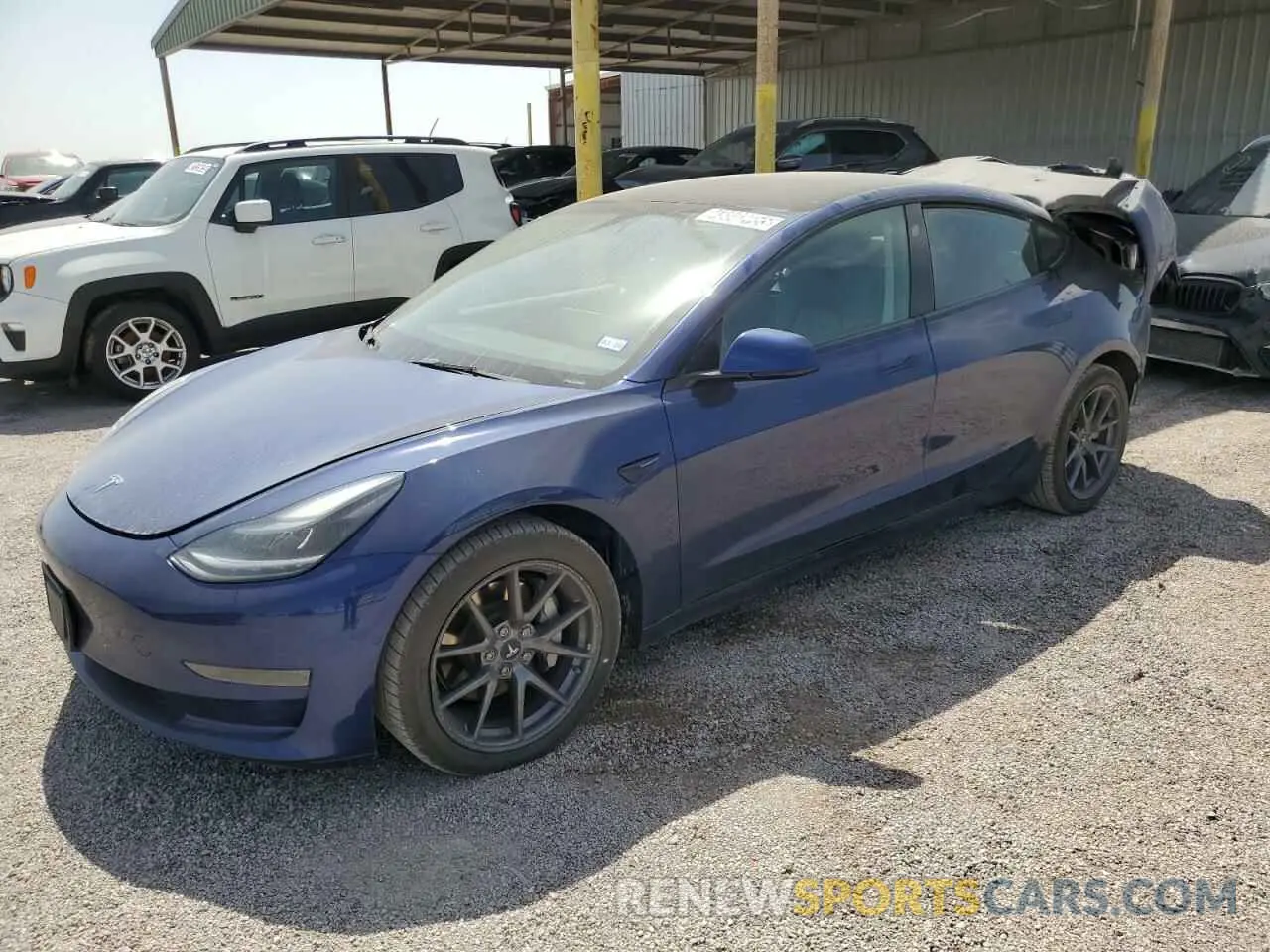 1 fotografías del automóvil dañado 5YJ3E1EA2NF191211 TESLA MODEL 3 2022