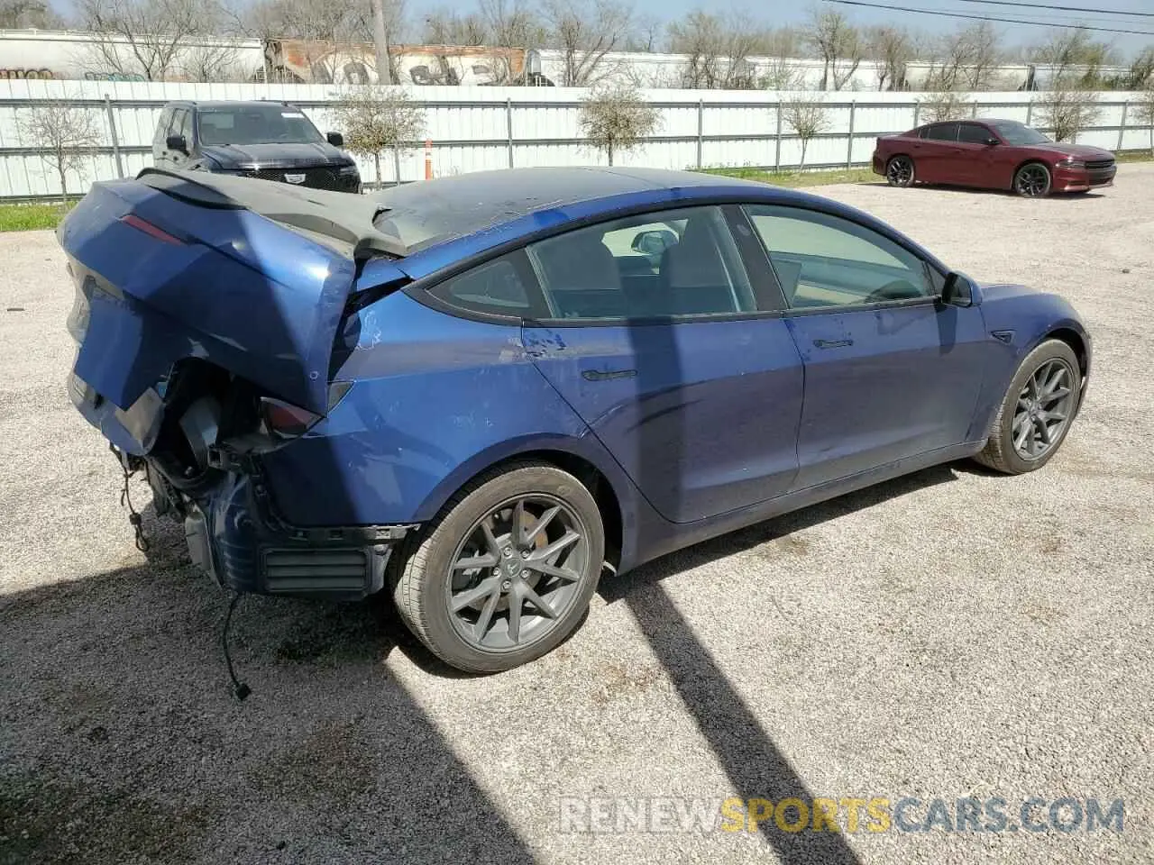 3 fotografías del automóvil dañado 5YJ3E1EA2NF191211 TESLA MODEL 3 2022