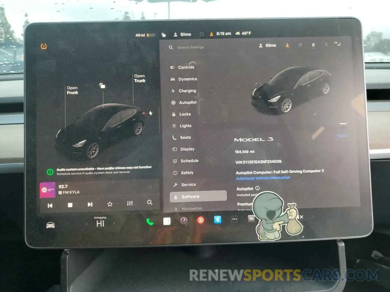 9 fotografías del automóvil dañado 5YJ3E1EA2NF234039 TESLA MODEL 3 2022