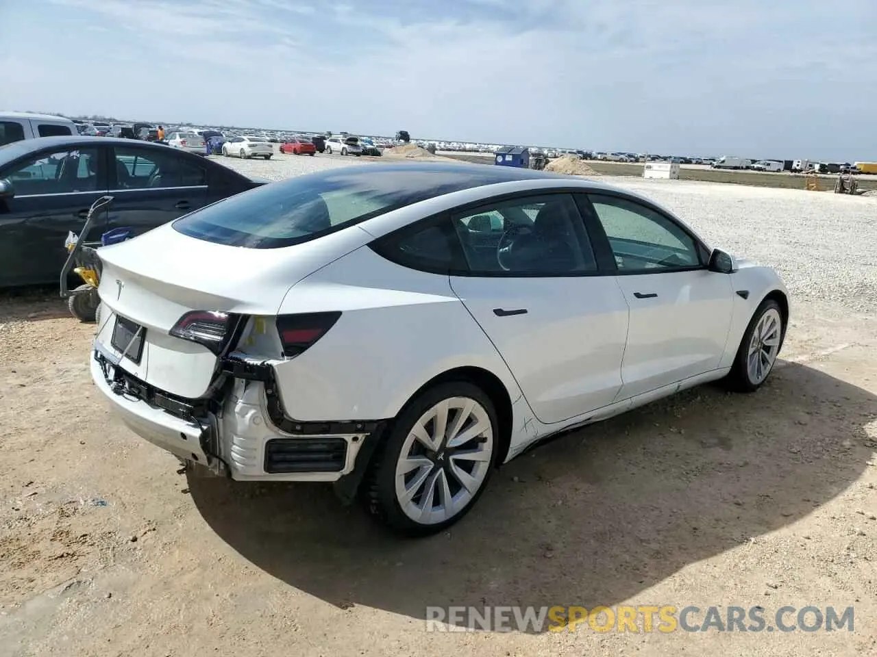 3 fotografías del automóvil dañado 5YJ3E1EA2NF285959 TESLA MODEL 3 2022