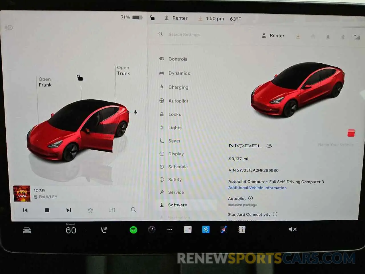 9 fotografías del automóvil dañado 5YJ3E1EA2NF289980 TESLA MODEL 3 2022