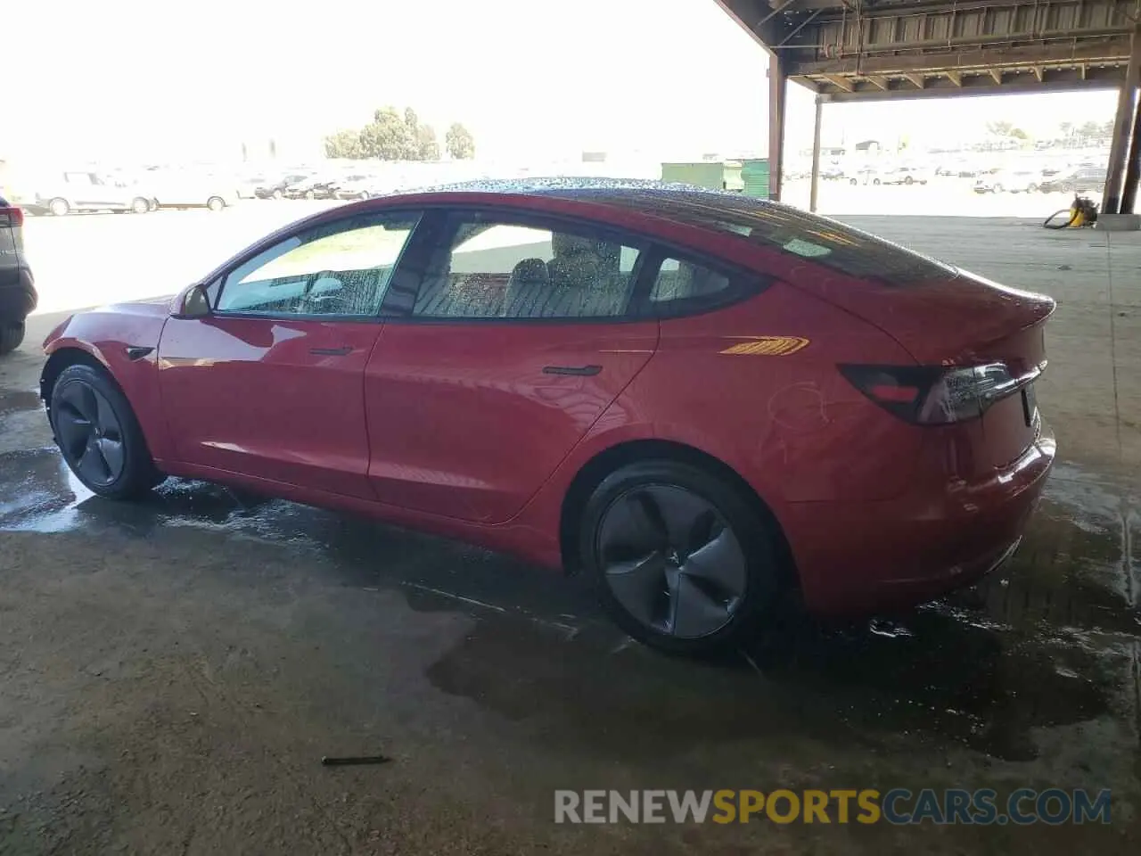2 fotografías del automóvil dañado 5YJ3E1EA2NF290918 TESLA MODEL 3 2022