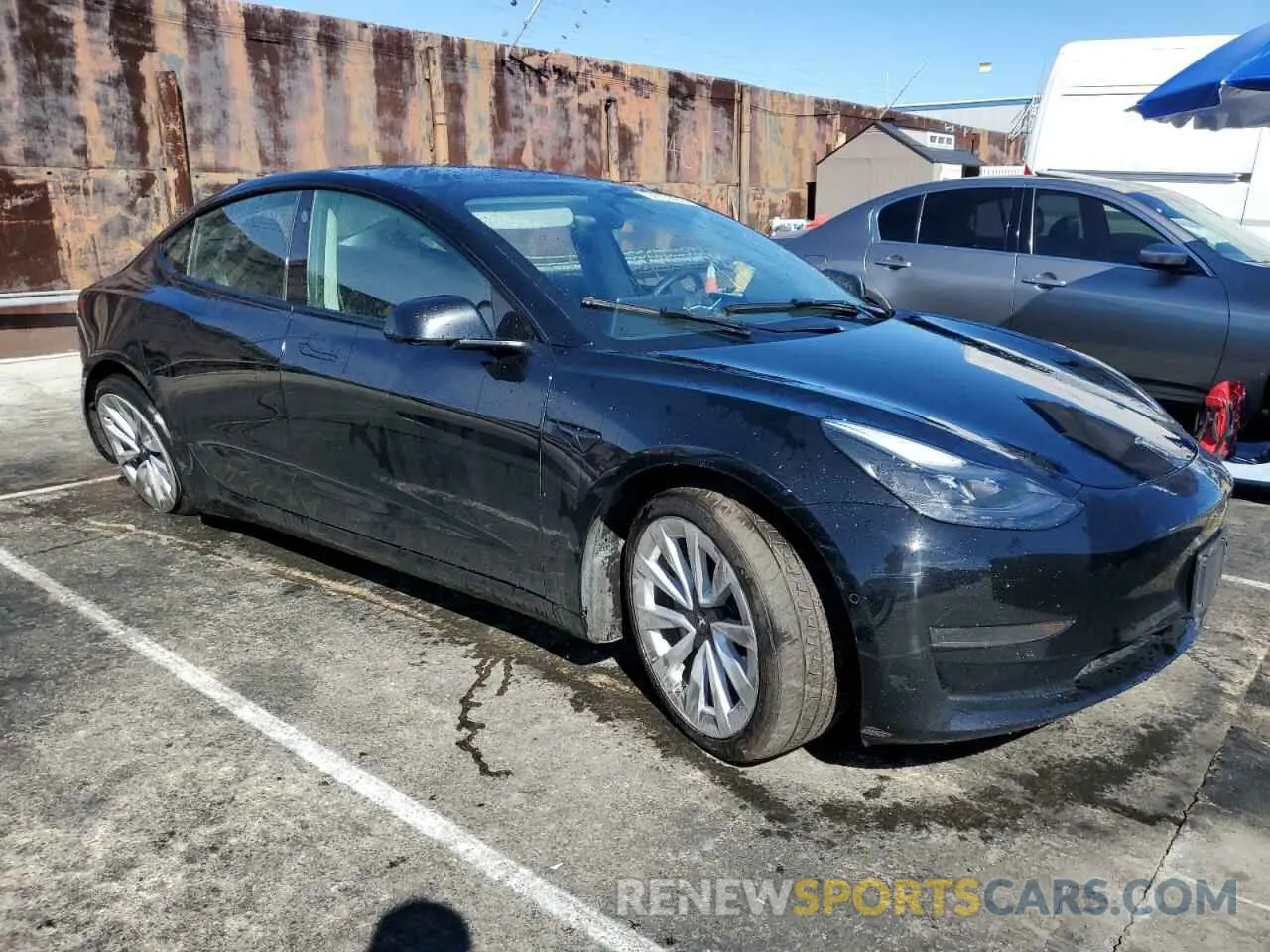 4 fotografías del automóvil dañado 5YJ3E1EA2NF304624 TESLA MODEL 3 2022