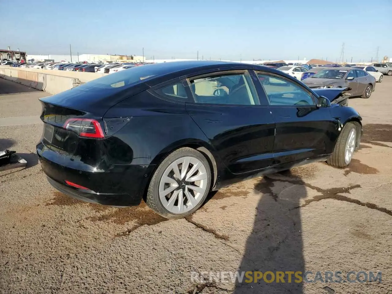 3 fotografías del automóvil dañado 5YJ3E1EA2NF304638 TESLA MODEL 3 2022