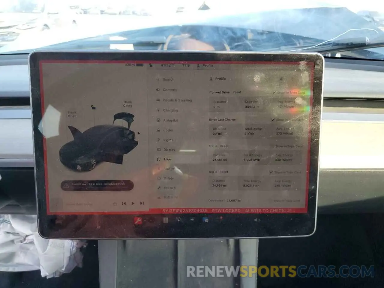 9 fotografías del automóvil dañado 5YJ3E1EA2NF304638 TESLA MODEL 3 2022