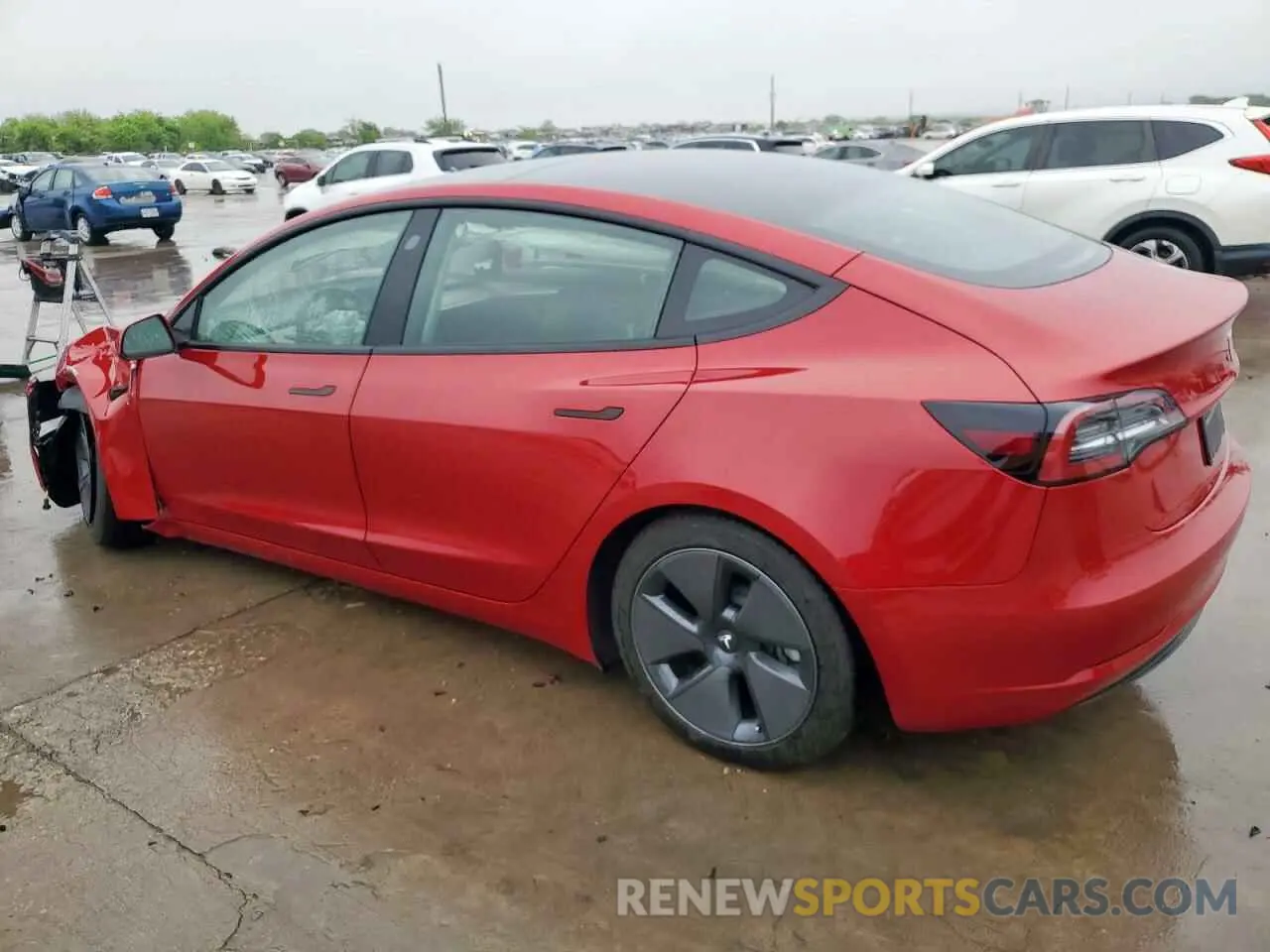 2 fotografías del automóvil dañado 5YJ3E1EA2NF341561 TESLA MODEL 3 2022