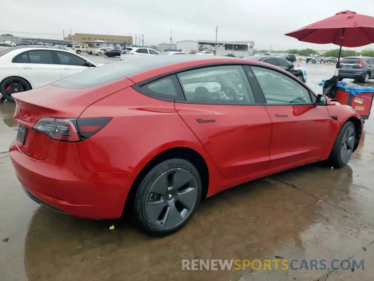 3 fotografías del automóvil dañado 5YJ3E1EA2NF341561 TESLA MODEL 3 2022