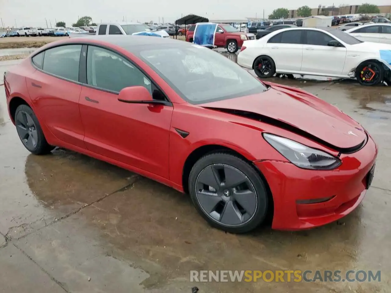 4 fotografías del automóvil dañado 5YJ3E1EA2NF341561 TESLA MODEL 3 2022
