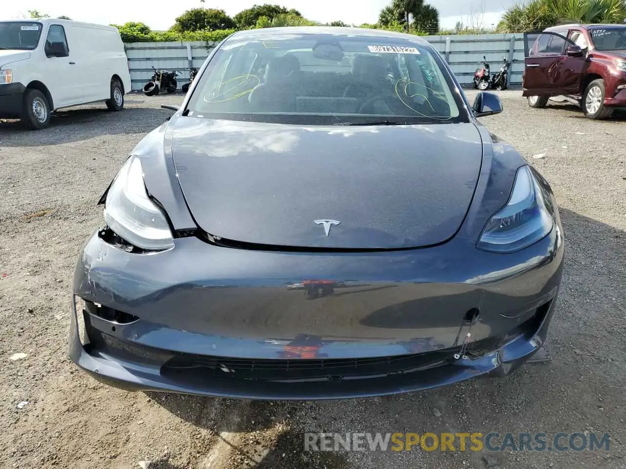 5 fotografías del automóvil dañado 5YJ3E1EA2NF369084 TESLA MODEL 3 2022