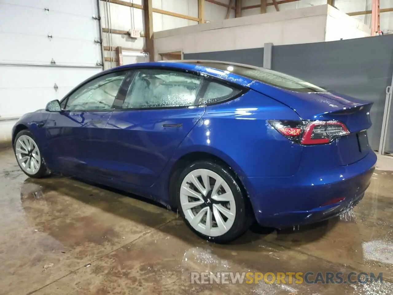 2 fotografías del automóvil dañado 5YJ3E1EA2NF372261 TESLA MODEL 3 2022