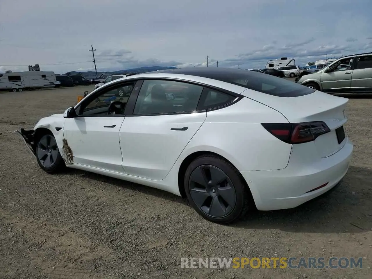 2 fotografías del automóvil dañado 5YJ3E1EA3NF102732 TESLA MODEL 3 2022