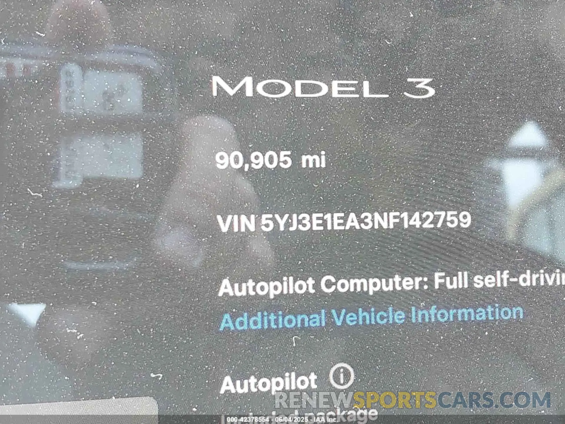 16 fotografías del automóvil dañado 5YJ3E1EA3NF142759 TESLA MODEL 3 2022
