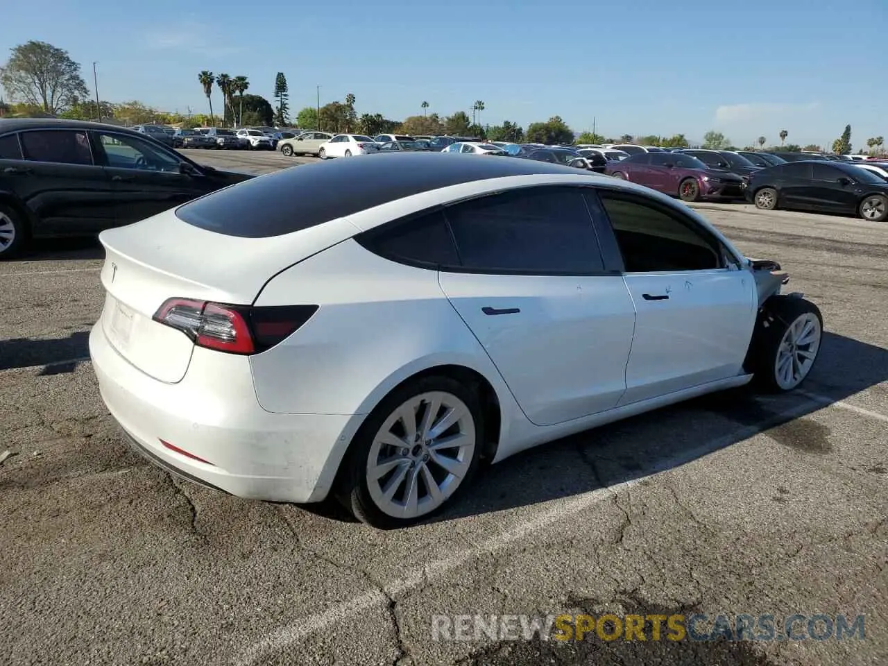 3 fotografías del automóvil dañado 5YJ3E1EA3NF145161 TESLA MODEL 3 2022