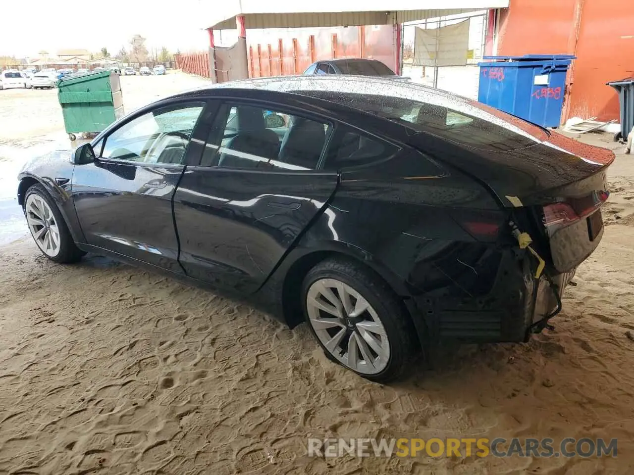 2 fotografías del automóvil dañado 5YJ3E1EA3NF185806 TESLA MODEL 3 2022