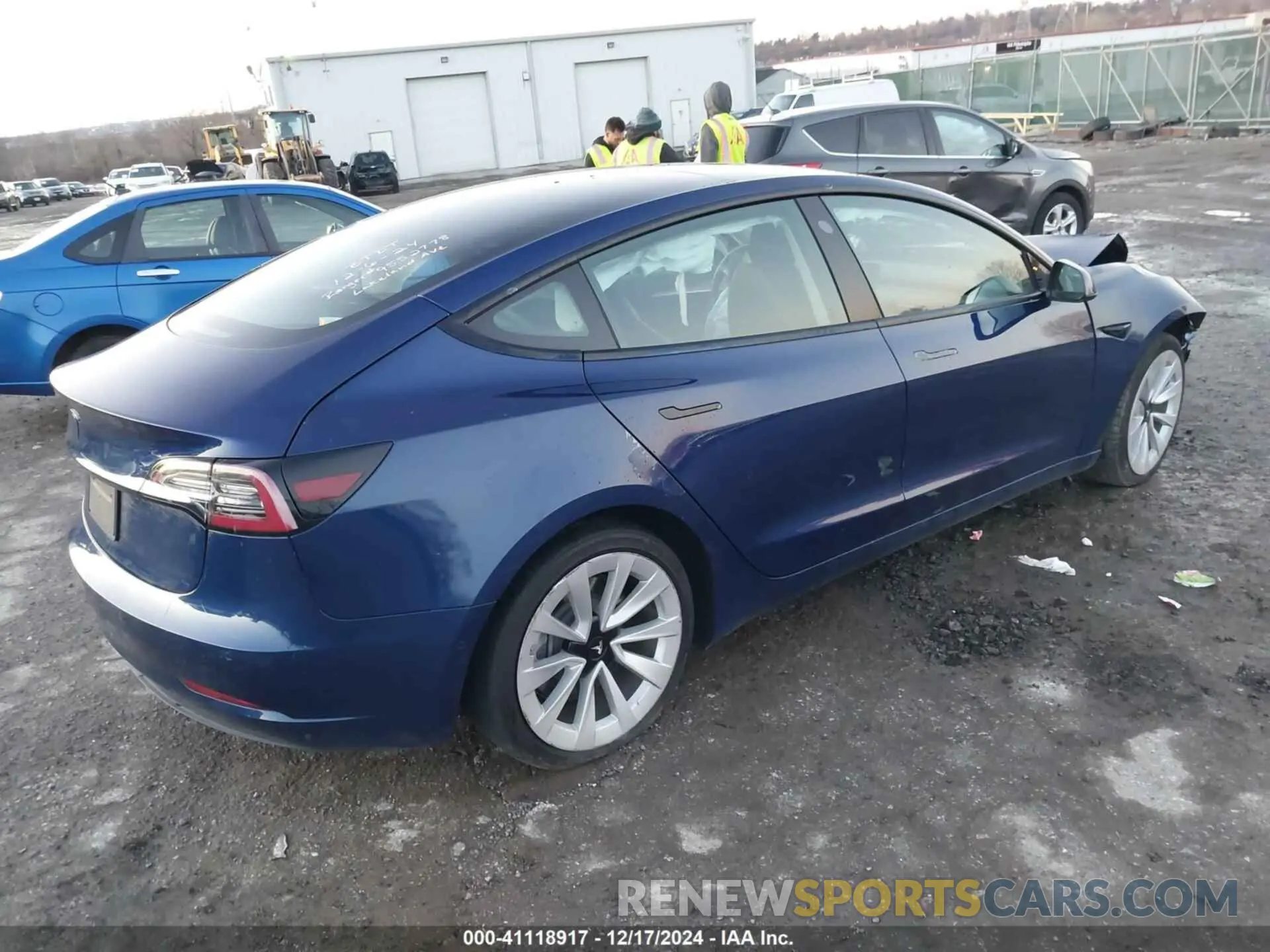 4 fotografías del automóvil dañado 5YJ3E1EA3NF189631 TESLA MODEL 3 2022