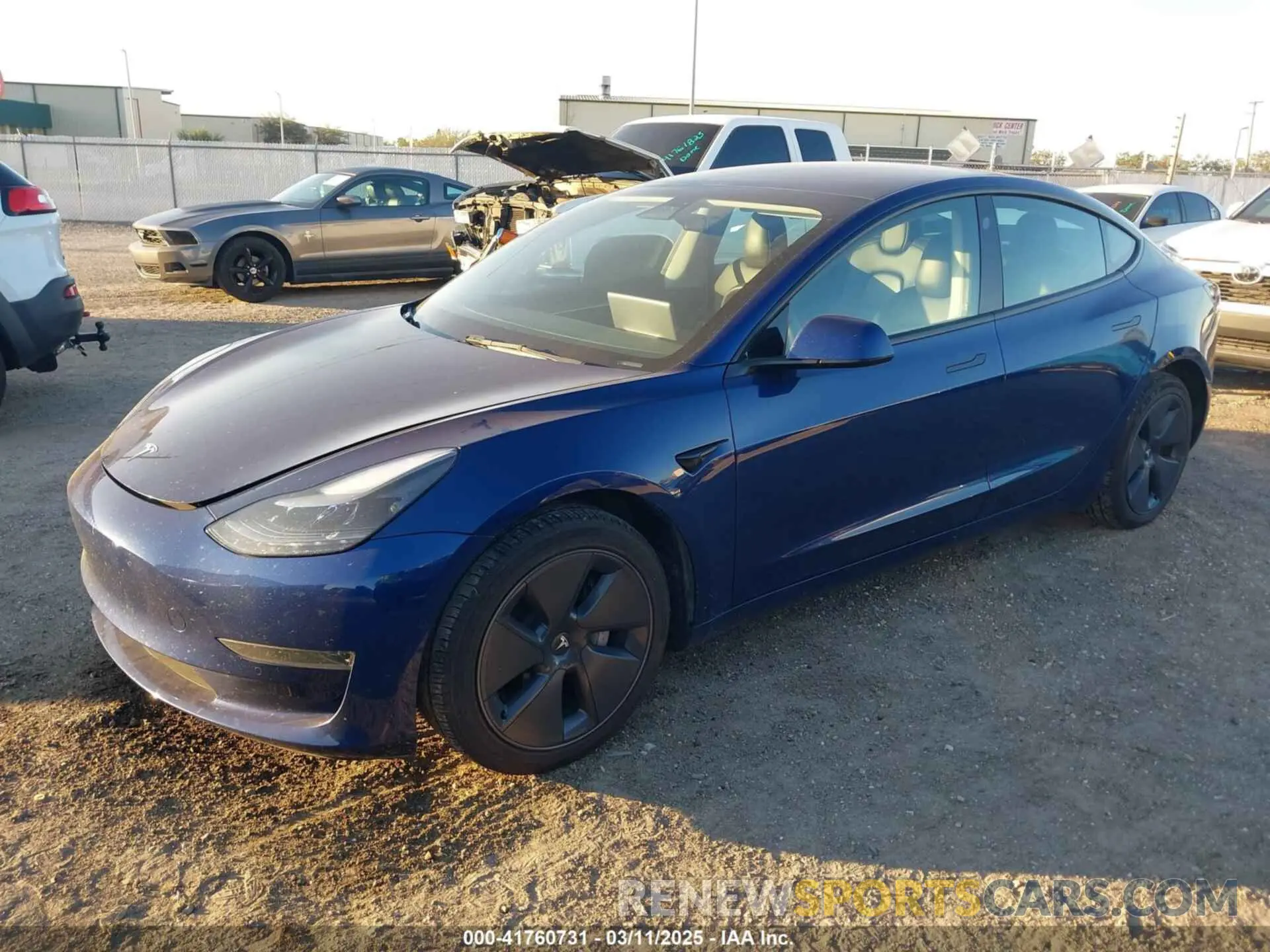 2 fotografías del automóvil dañado 5YJ3E1EA3NF190553 TESLA MODEL 3 2022