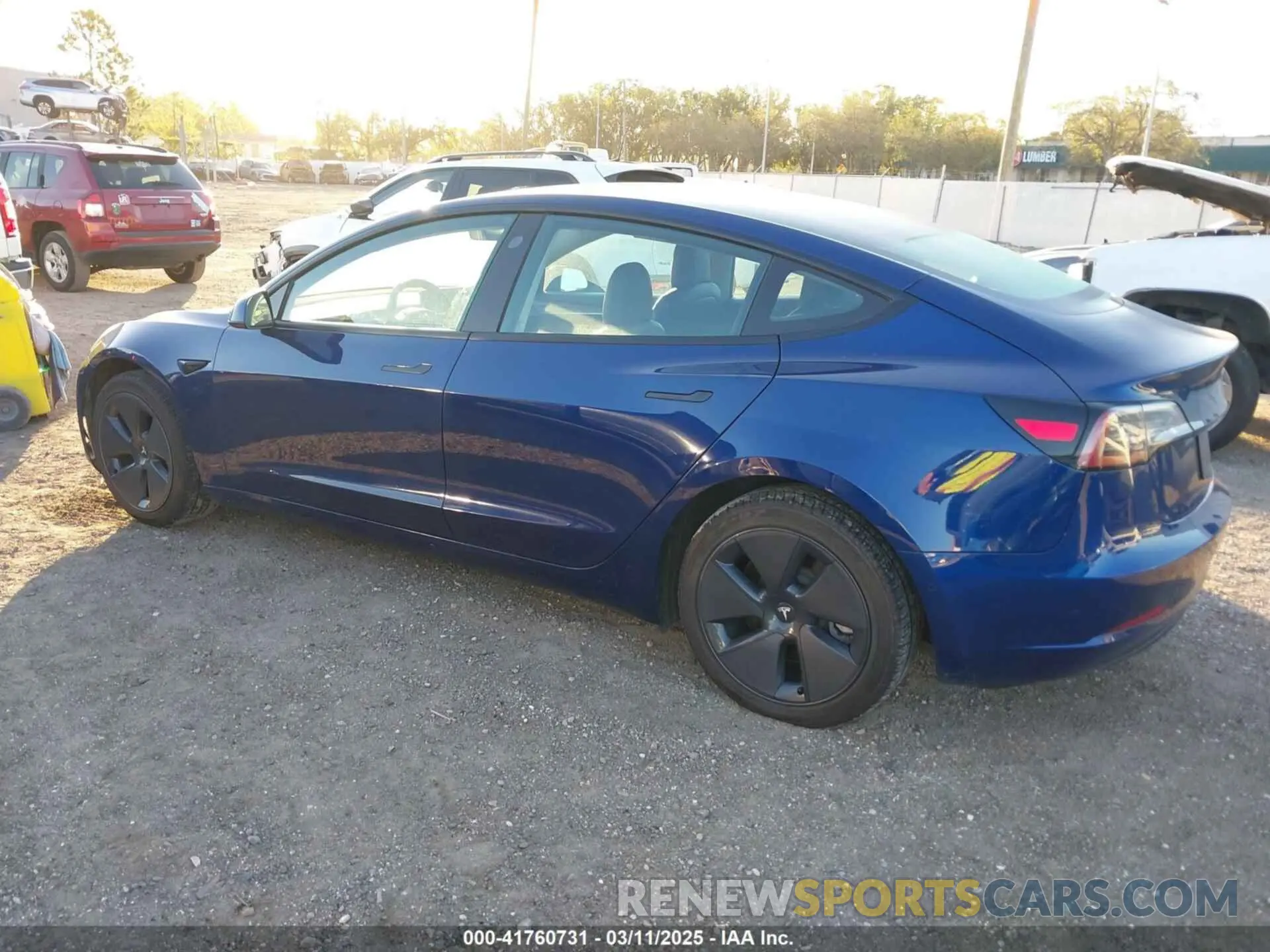 3 fotografías del automóvil dañado 5YJ3E1EA3NF190553 TESLA MODEL 3 2022