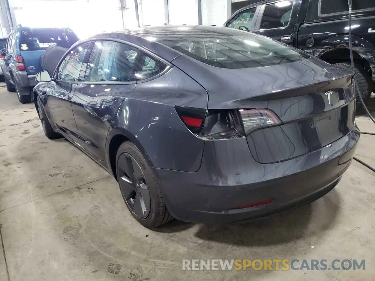 3 fotografías del automóvil dañado 5YJ3E1EA3NF191248 TESLA MODEL 3 2022