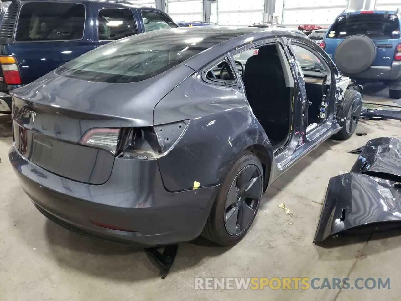 4 fotografías del automóvil dañado 5YJ3E1EA3NF191248 TESLA MODEL 3 2022