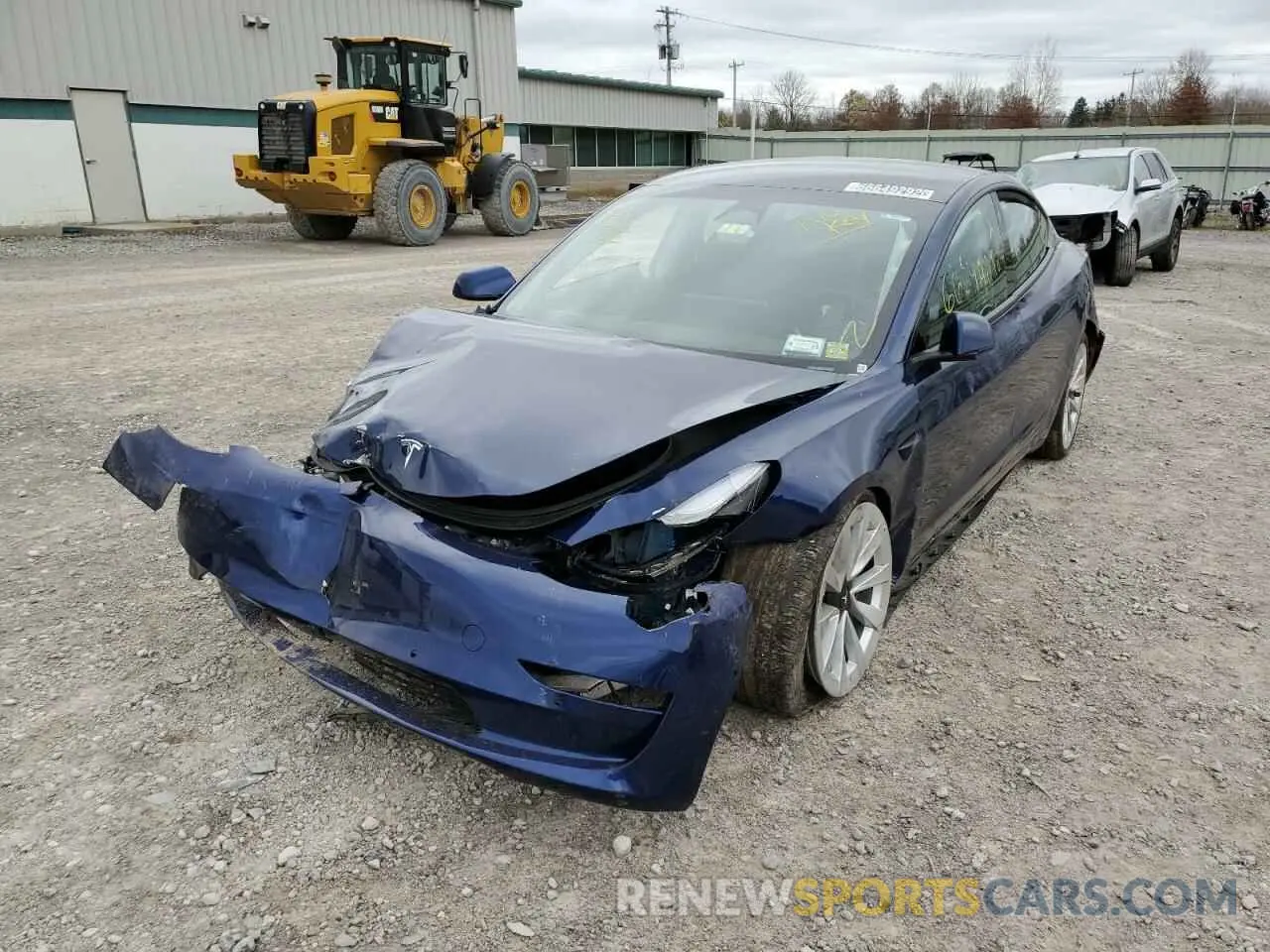 2 fotografías del automóvil dañado 5YJ3E1EA3NF191492 TESLA MODEL 3 2022