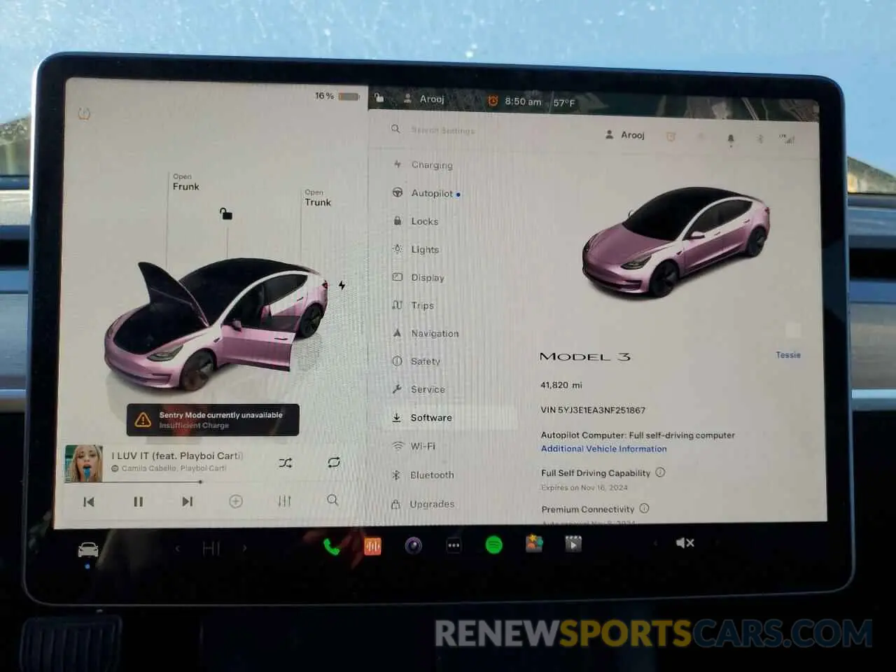 9 fotografías del automóvil dañado 5YJ3E1EA3NF251867 TESLA MODEL 3 2022