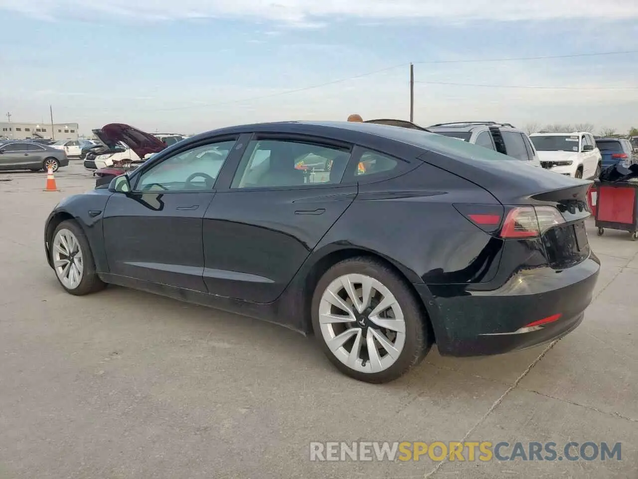 2 fotografías del automóvil dañado 5YJ3E1EA3NF287042 TESLA MODEL 3 2022