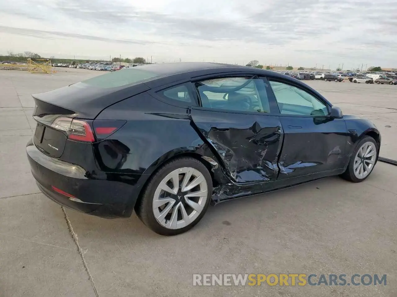 3 fotografías del automóvil dañado 5YJ3E1EA3NF287042 TESLA MODEL 3 2022