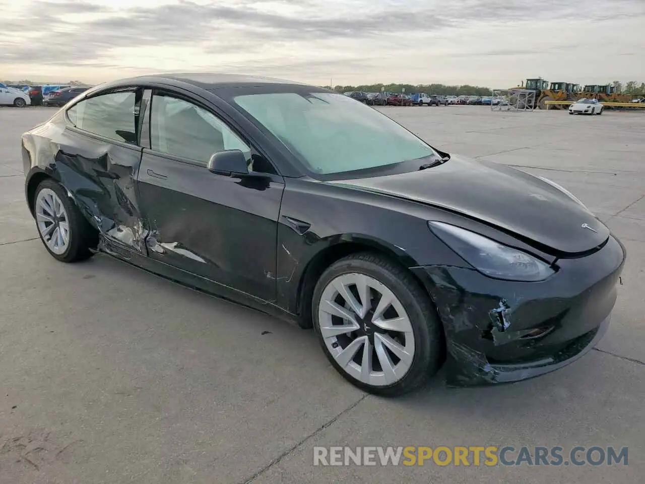 4 fotografías del automóvil dañado 5YJ3E1EA3NF287042 TESLA MODEL 3 2022