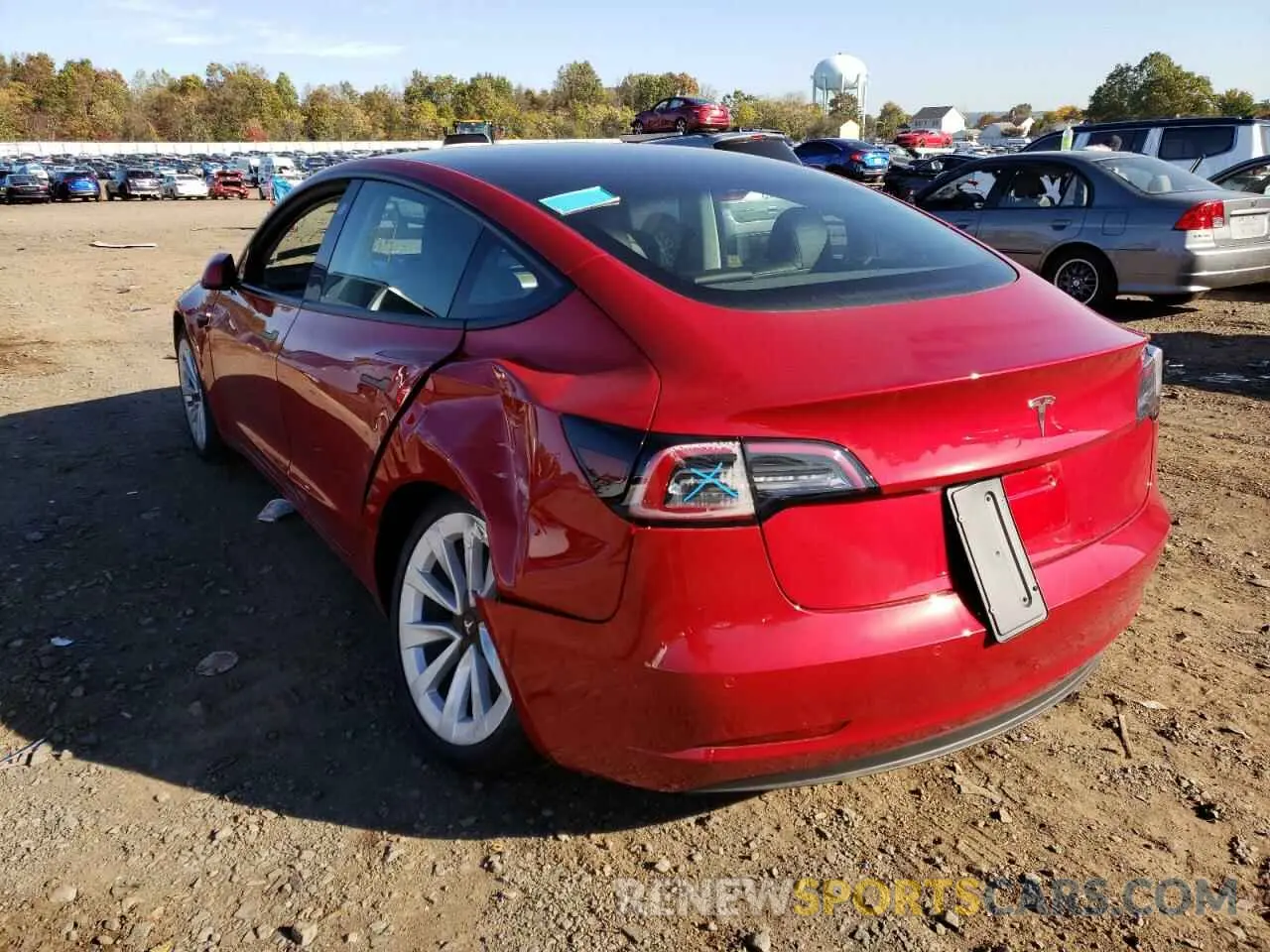 3 fotografías del automóvil dañado 5YJ3E1EA3NF287428 TESLA MODEL 3 2022