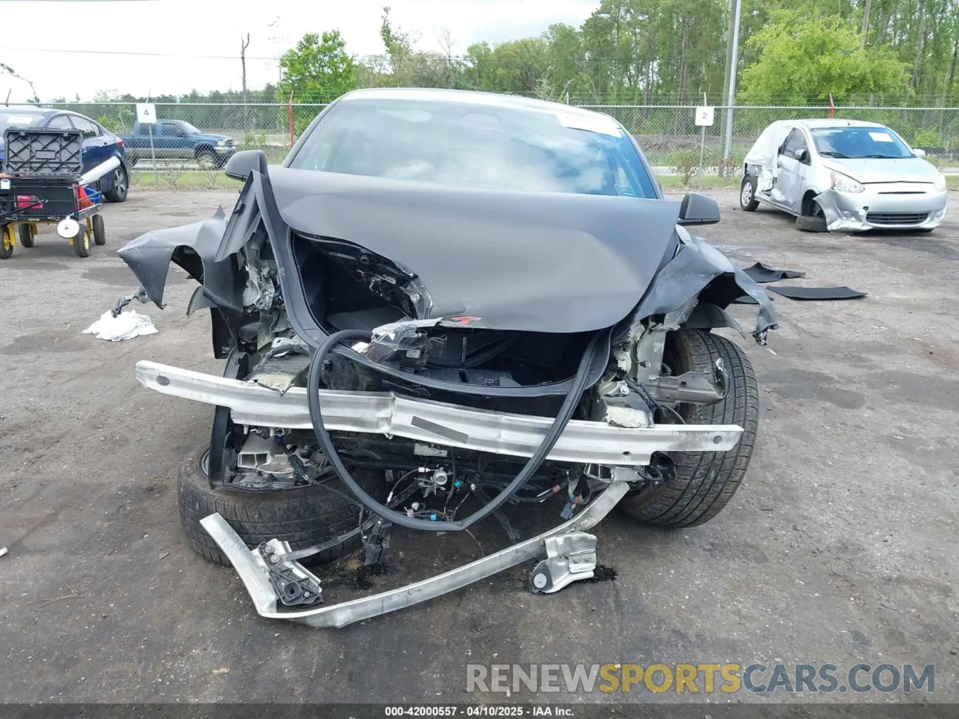 6 fotografías del automóvil dañado 5YJ3E1EA3NF287512 TESLA MODEL 3 2022