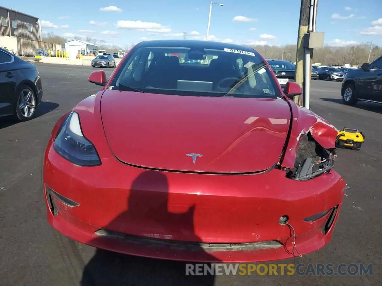 5 fotografías del automóvil dañado 5YJ3E1EA3NF288370 TESLA MODEL 3 2022