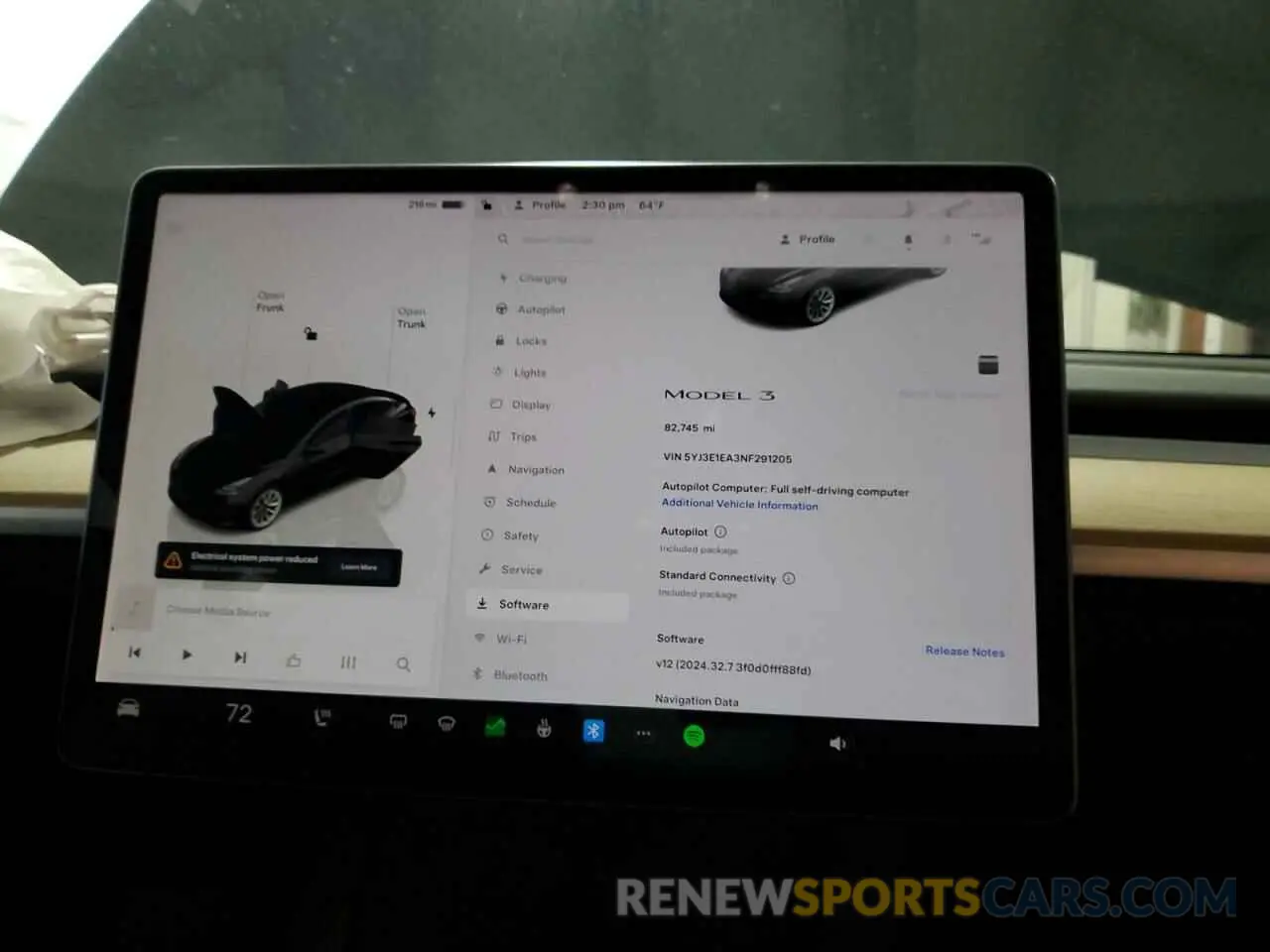 9 fotografías del automóvil dañado 5YJ3E1EA3NF291205 TESLA MODEL 3 2022