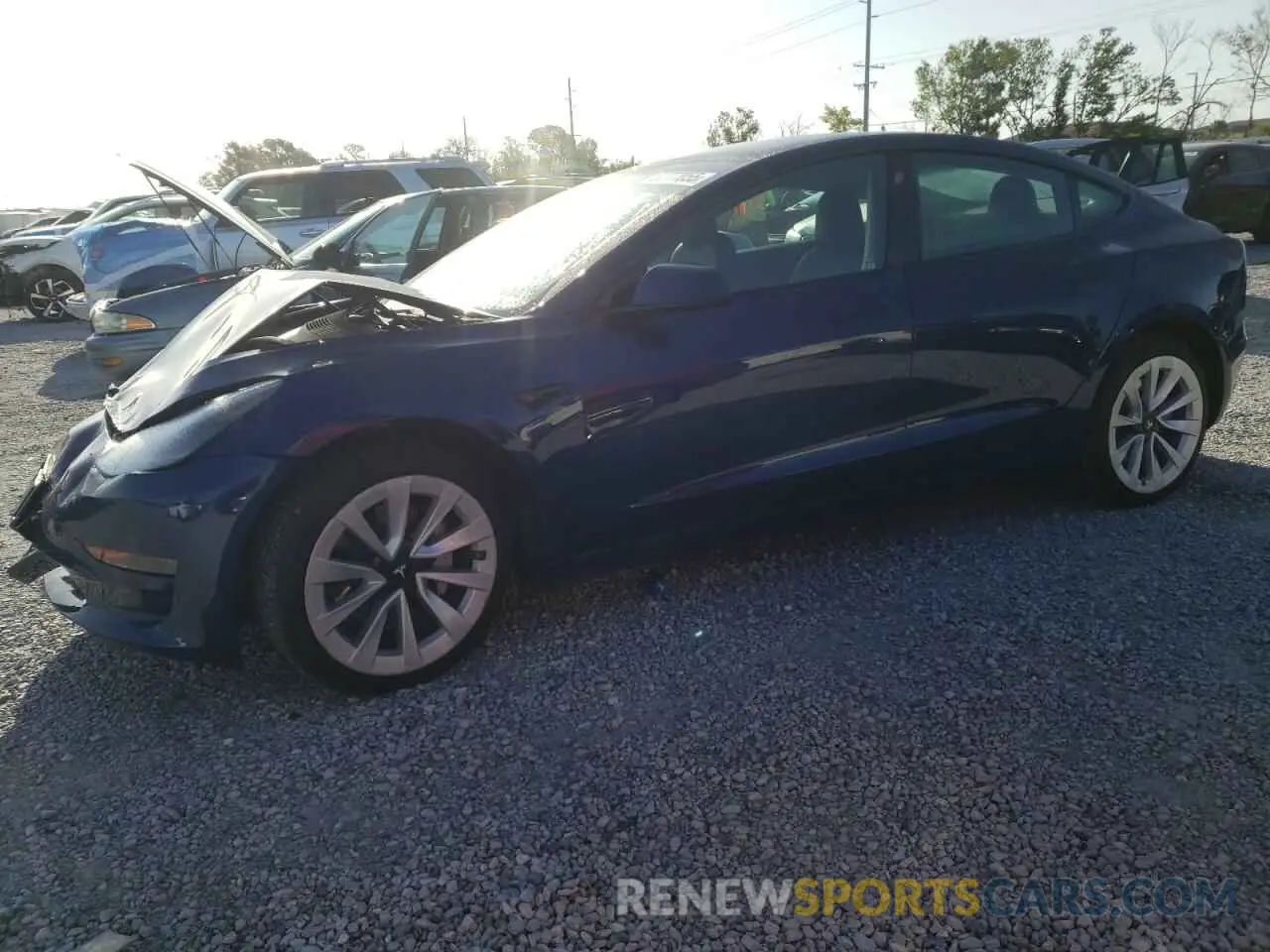 1 fotografías del automóvil dañado 5YJ3E1EA3NF296629 TESLA MODEL 3 2022