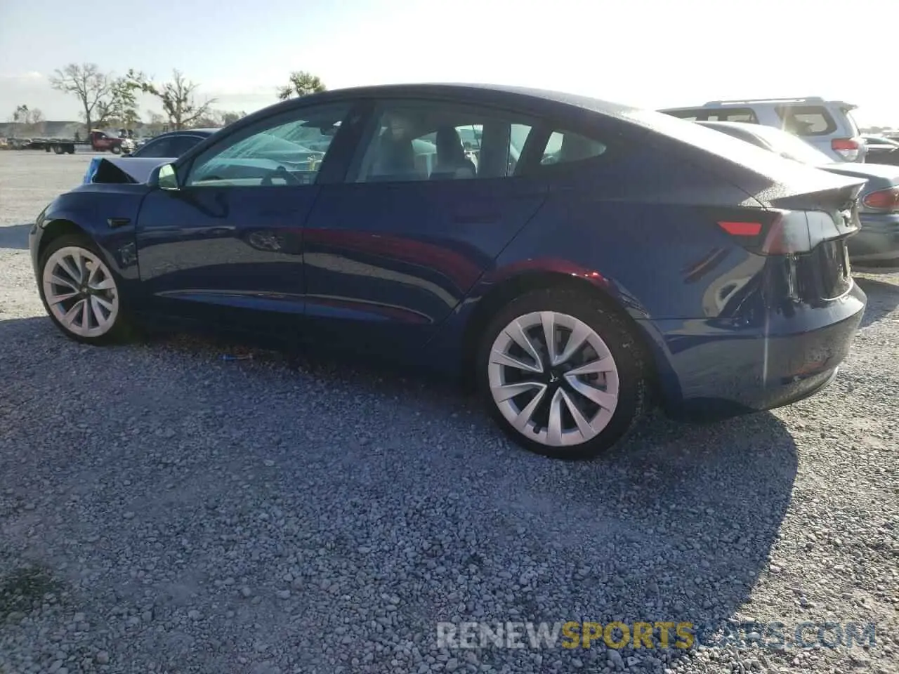 2 fotografías del automóvil dañado 5YJ3E1EA3NF296629 TESLA MODEL 3 2022