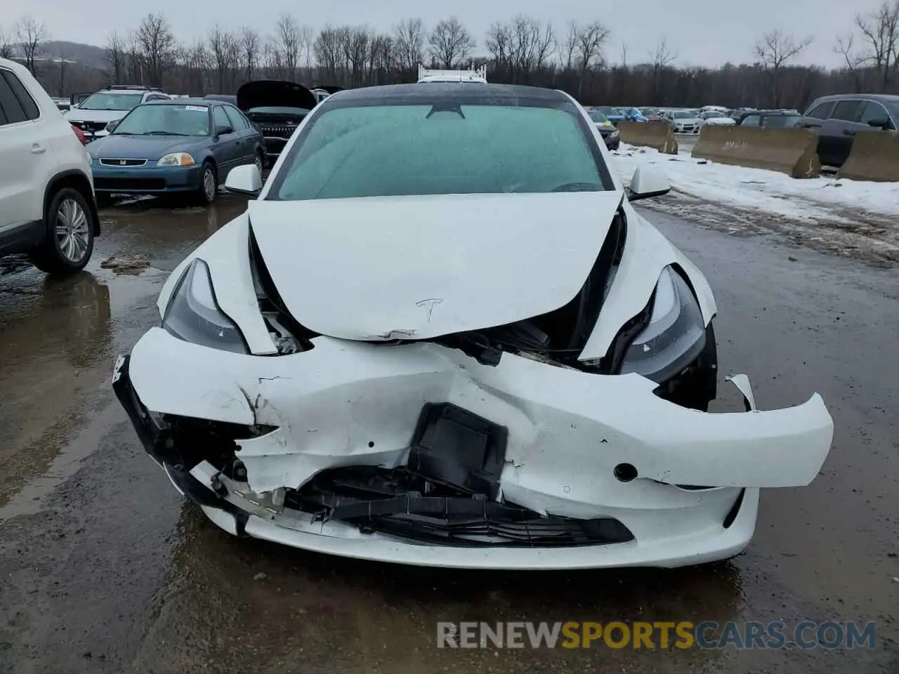 5 fotografías del automóvil dañado 5YJ3E1EA3NF318340 TESLA MODEL 3 2022