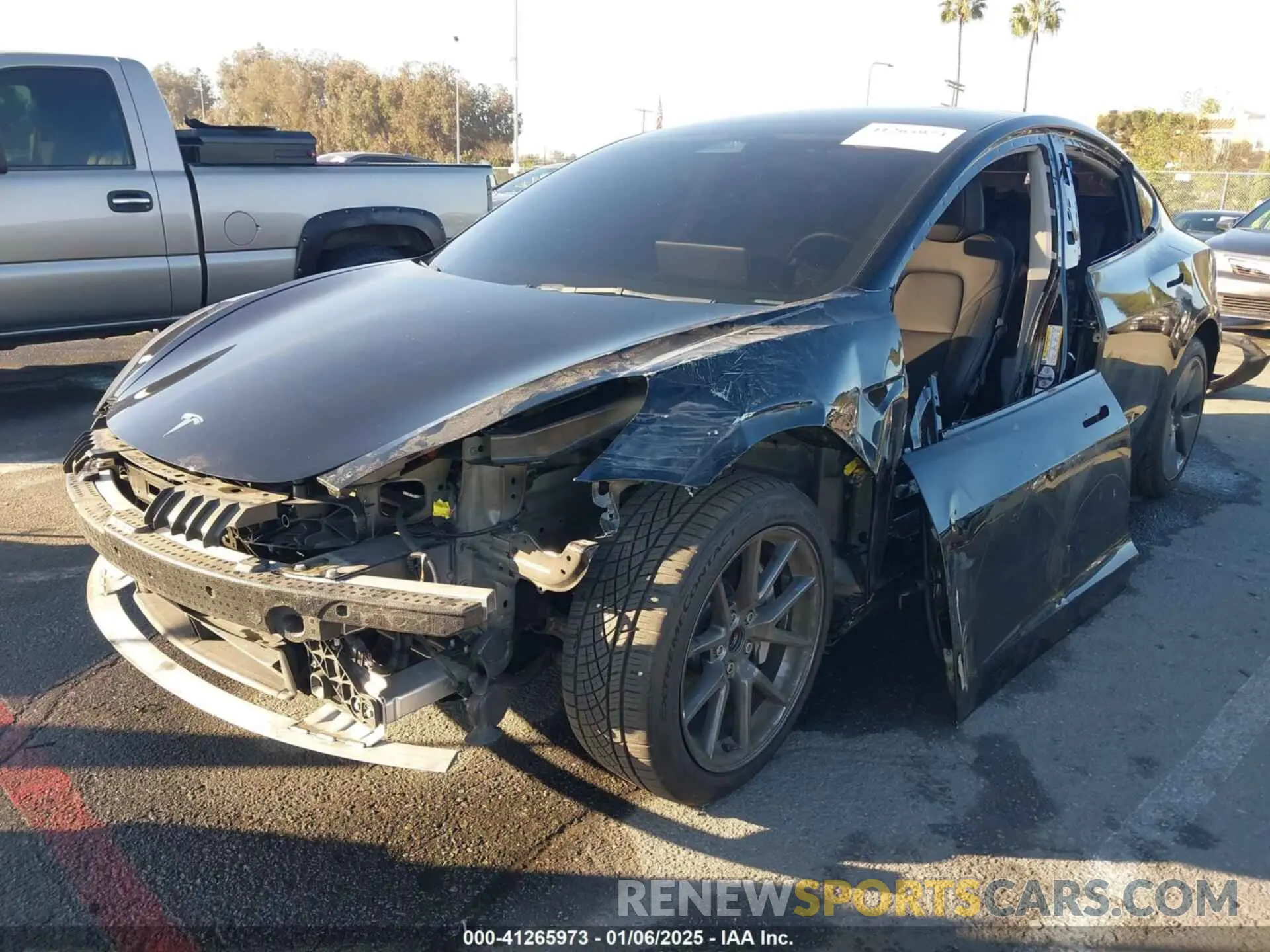 5 fotografías del automóvil dañado 5YJ3E1EA3NF320248 TESLA MODEL 3 2022